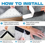 tapis antidérapant adhésif durable invisible moderne maison 12 pièces fixe tapis compact