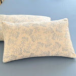 housse taie d'oreiller fleurs florales polyester 48x74cm vintage couleurs pastel motifs floraux respectueux environnement