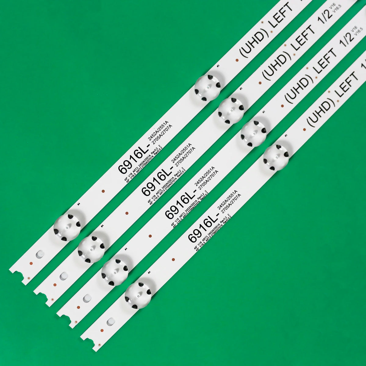bande lumineuse led blanc imprimée points noirs moderne clips fixation commandes