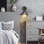 lampe murale industrielle noire réglable vintage E27 flux lumineux étude chambre salon