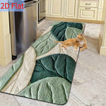tapis vert feuilles moderne imperméable résistant antibactéries polyester doux salon chambre