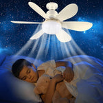 ventilateur led moderne blanc télécommande fixations opaques lisses pieces rechange ailettes