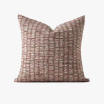 housse coussin géométrique moderne beige marron morroco polyester carré décoration maison canapé chaise voiture