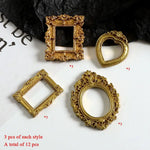 cadres photo résine ornements vintage baroques décoration florale 52mm 69mm 45mm 36mm 54mm 40mm