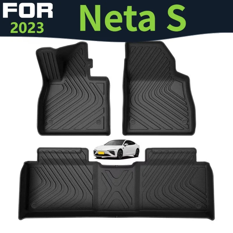 tapis sol voiture noir rayures diagonales moderne facile nettoyage toutes saisons étanche protection