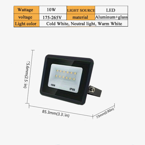 projecteur led extérieur étanche aluminium jardin mur jardin éclairage led puissant haute luminosité noir