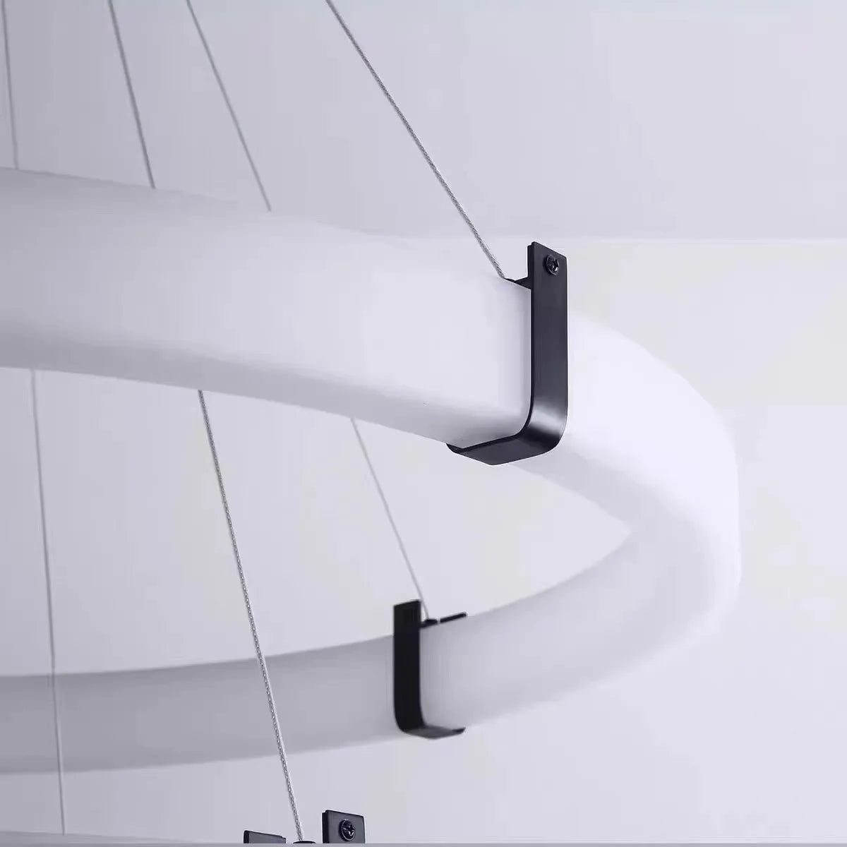 suspension lumineuse moderne marbre veiné blanc noir ajustable contemporain lumière led opaque