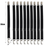 attaches lit clips métalliques couleur noir blanc beige pack 10pcs fixations housse matelas
