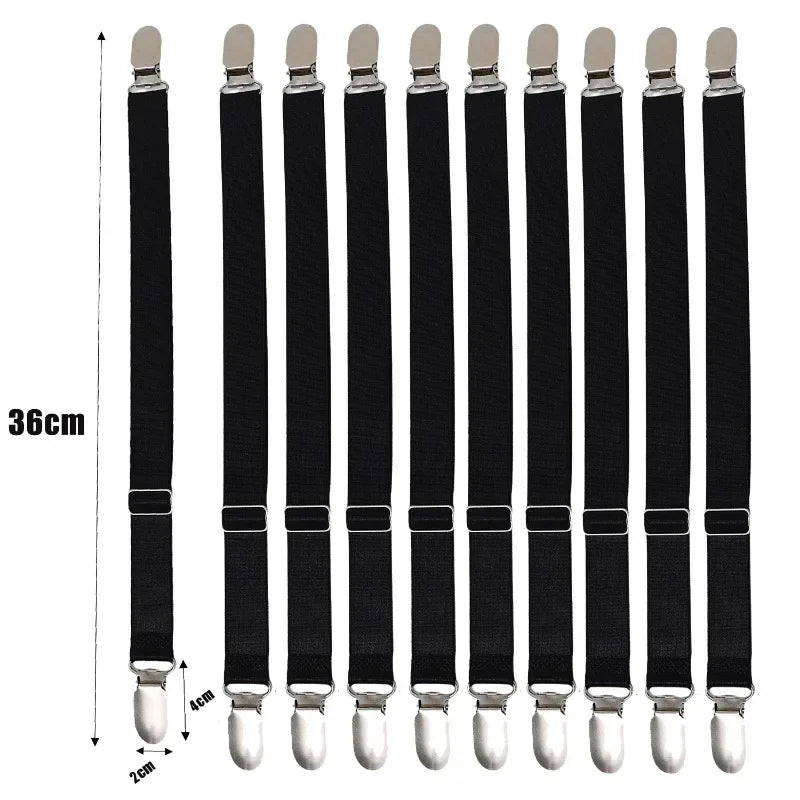 attaches lit clips métalliques couleur noir blanc beige pack 10pcs fixations housse matelas