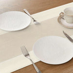 nappe table moderne lin beige clair minimaliste 30x45cm 90x35cm 150x59cm 180x71cm 220x87cm 260x102cm