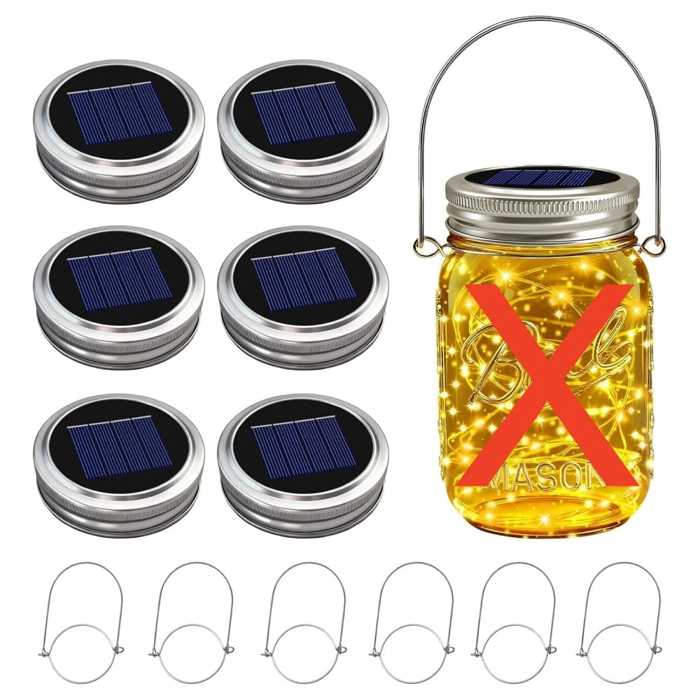 lumière solaire bocal forme luciole 18 led ip65 vintage rustique fil cuivre torsadé transparent