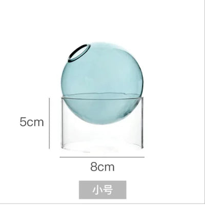 vases verre transparent modernes couleurs orange bleu rose minimalistes