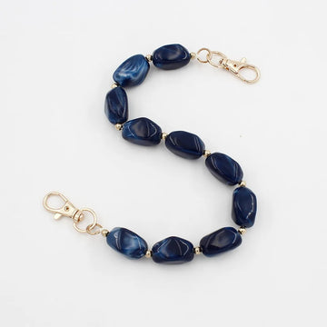 bracelet multicolore moderne ovale brillant bleu turquoise doré jaune orange rose vert marron gris
