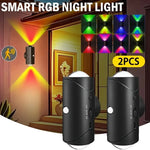 lampe murale rechargeable capteur mouvement modes éclairage led adhésif indicateur charge type