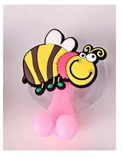 porte brosses dents ventouse animaux personnages cartoon enfant chat souris lapin abeille bleu rose