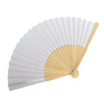éventail pliant bambou papier blanc rayures traditionnel calligraphie peinture cadeau mariage bricolage