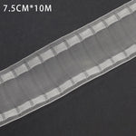 rideaux polonais ruban maille tissu transparent moderne tringle métal 10m 20m tape textile blanc
