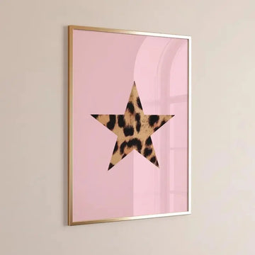 affiche moderne léopard texte YOU LOOK SO GOOD Lucky numéros porte bonheur minimaliste chambre