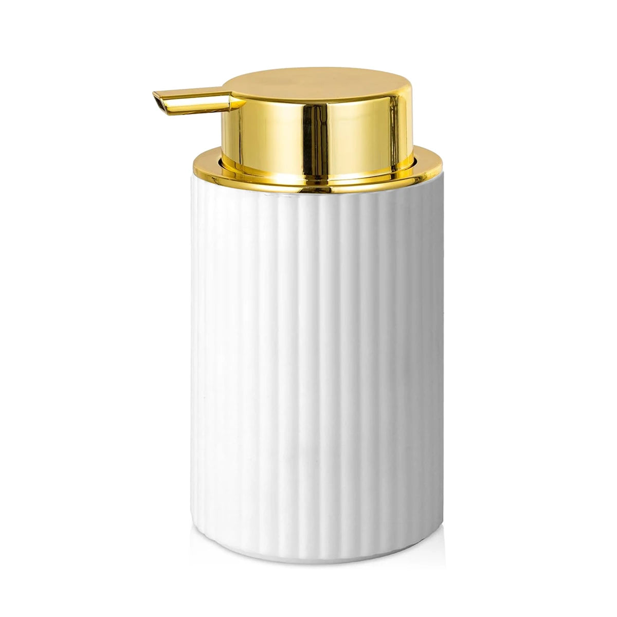 ensemble salle bain moderne distributeur savon noir pot brosses dent blanches pots produits toilette