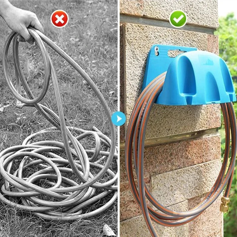 support mural réutilisable tuyau arrosage pistolet eau raccords respectueux environnement noir orange bleu turquoise