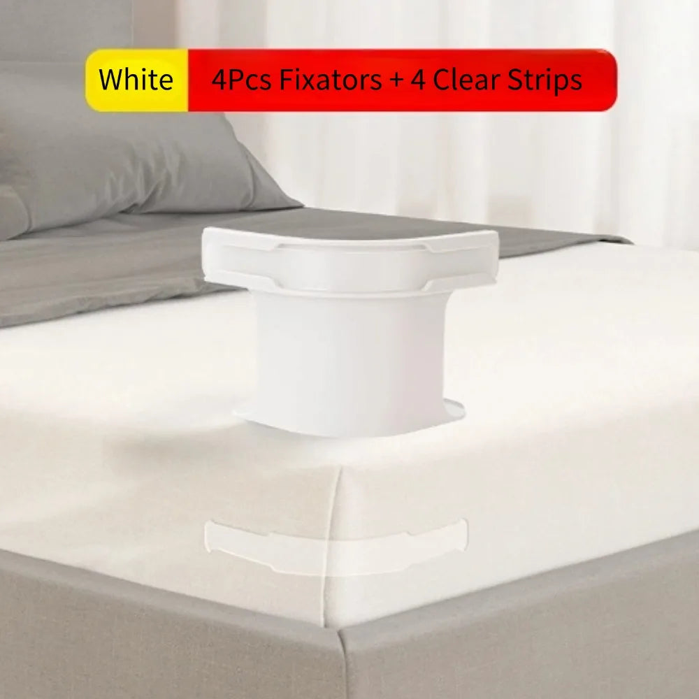 fixateurs draps adhésifs réutilisables blanc gris modernes bandes adhésives chambre lit