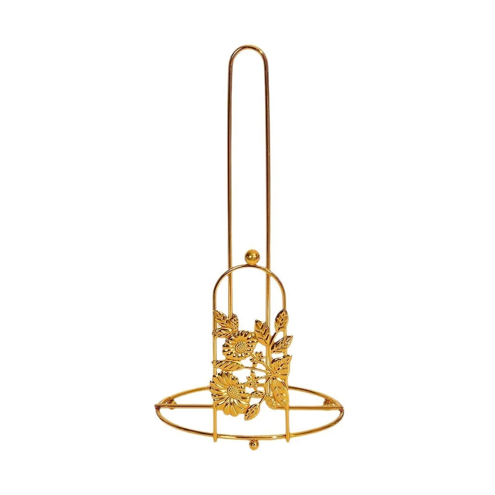 porte serviettes papier moderne élégant motifs floraux blanc doré réutilisable sans bpa