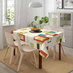 nappe table géométrique moderne polygone colorée réutilisable polyester maison festive