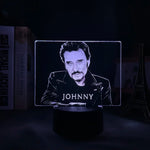 lampe nuit 3d portrait johnny hallyday veilleuse led couleur changeante telecommande usb