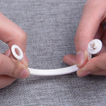 anneaux rideau blancs plastique rond lisses modernes draperies ajustement universel