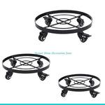 plateau roulettes industriel noir clips quatre roues transport facile plantes plateau métal fer