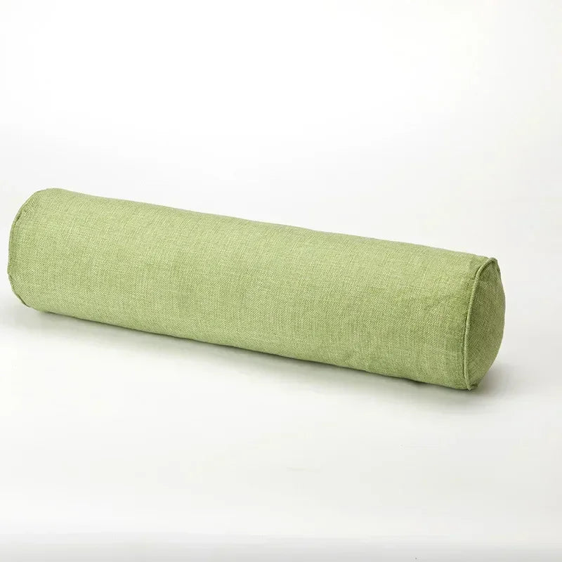 coussin rectangulaire patchwork moderne texture lin beige gris bleu marine decoratif memoire forme corporelle