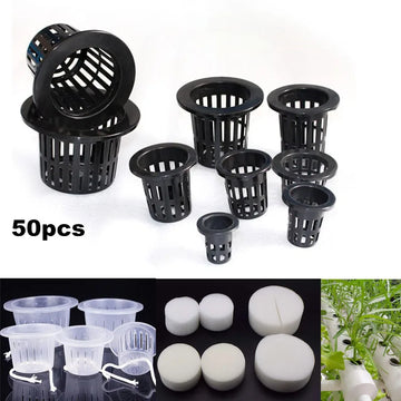 pot plante hydroponique maille plastique blanc noir culture sans sol pépinière