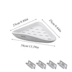 étagère salle bain blanc adhésive imperméable abs moderne porte serviettes triangulaire