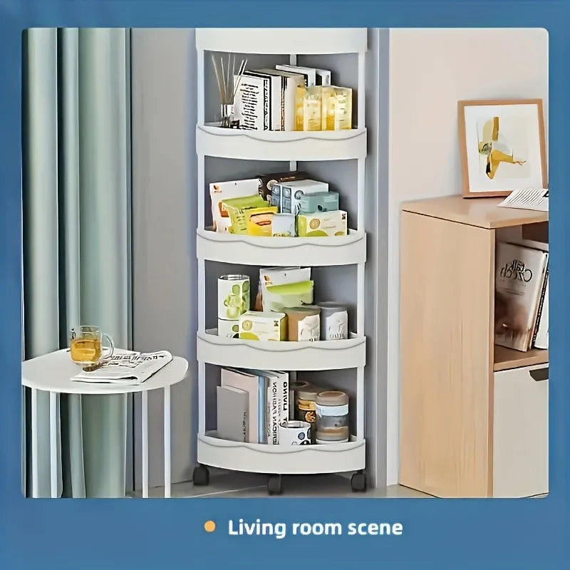 étagère angle pliable noire moderne niveaux rangement bouteilles cosmétiques salle bain cuisine