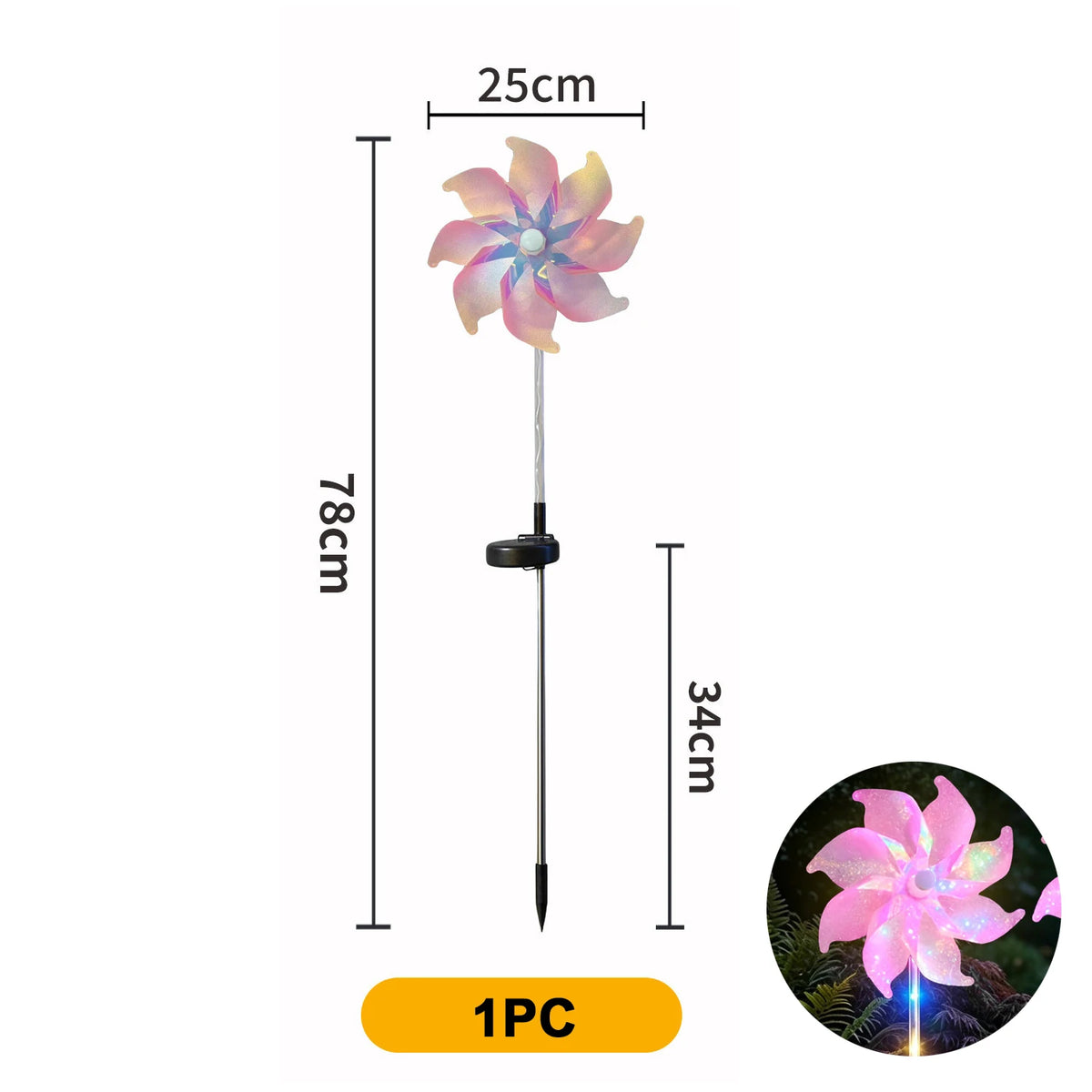 lumière solaire multicolore moulin vent moderne patio extérieur led changeante couleur