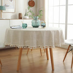 nappe table lin naturelle rustique beige anti froisse extérieure mariage fêtes halloween pâques