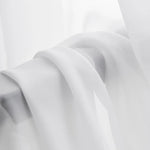 rideau moderne transparent blanc uni polyester fenêtre française installer h175cm h245cm h265cm h300cm