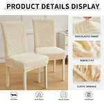 Housse chaise moderne imprimée feuilles beige clair élasthanne polyester universelle mariage banquet