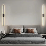 lampes murales led modernes minimaliste noir blanc chaud 60cm 80cm 100cm chambre cuisine salle