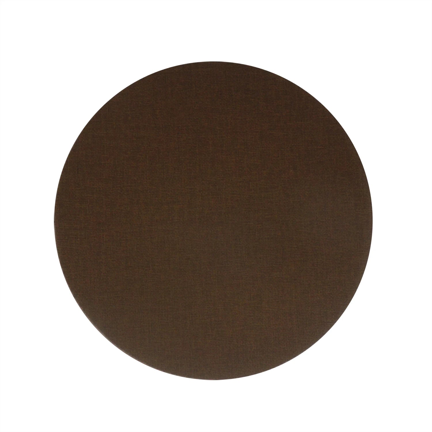 Un grand cercle brun foncé dans un style minimaliste.