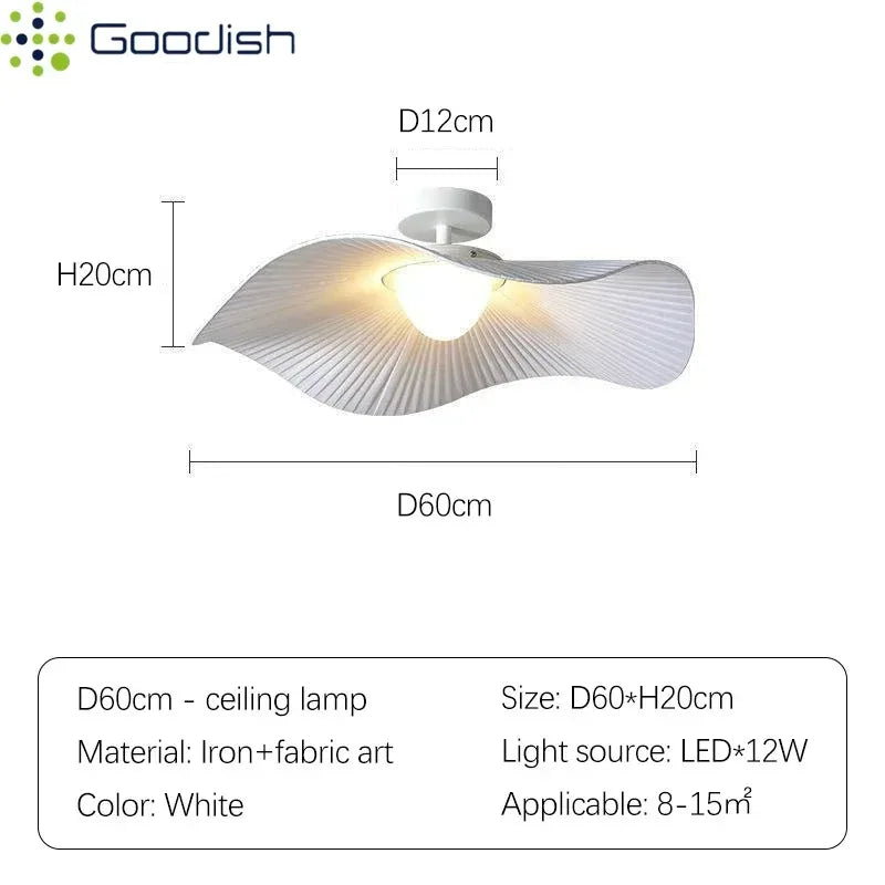 lampe suspendue moderne blanc texture tissu opaque salon chambrehôtel