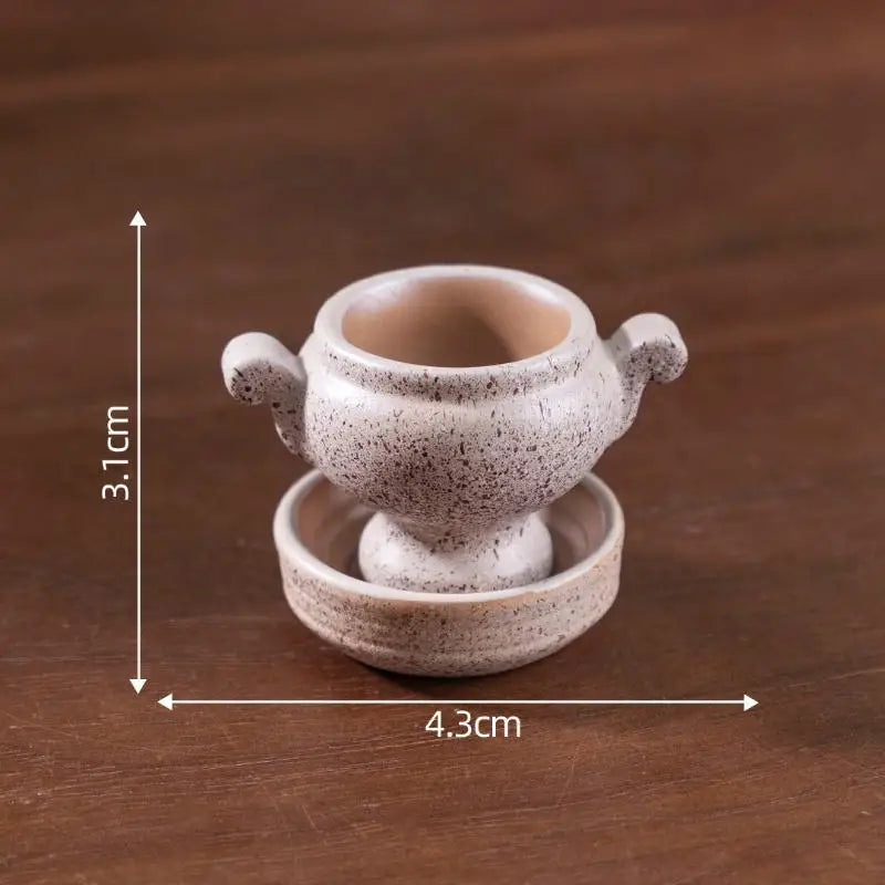 assiettes miniatures dessert blanc noir assiettes rustiques classiques textures marbrées accessoires cuisine poupée