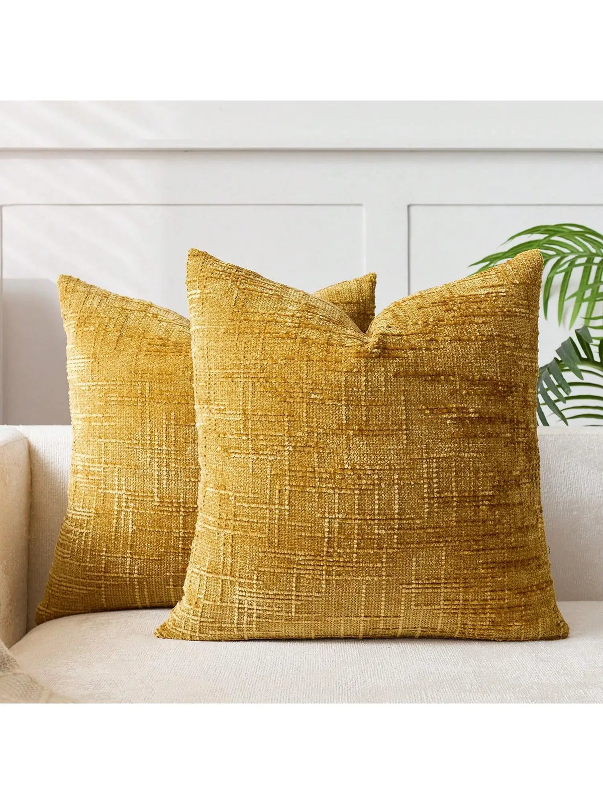 coussin chenille motif géométrique beige moderne 30x50cm machine lavable fixations oreilles