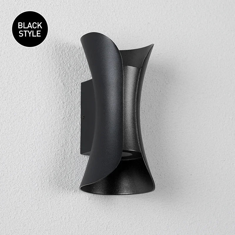 applique murale led aluminium noir or moderne jardin veranda interieur