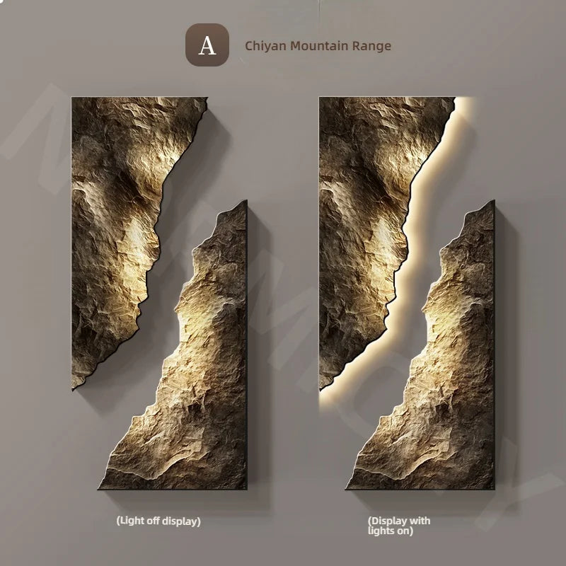 décoration murale contemporaine tableau naturel opaque minimaliste marron beige noir fixé mur adhésif