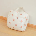 matelas pliable coton ours blanc oreillers portables enfants couchage hiver ados crème rose adorable
