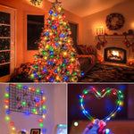 guirlande lumineuse led extérieure imperméable 100m 1000leds blanc chaud multicolore filaments fins moderne