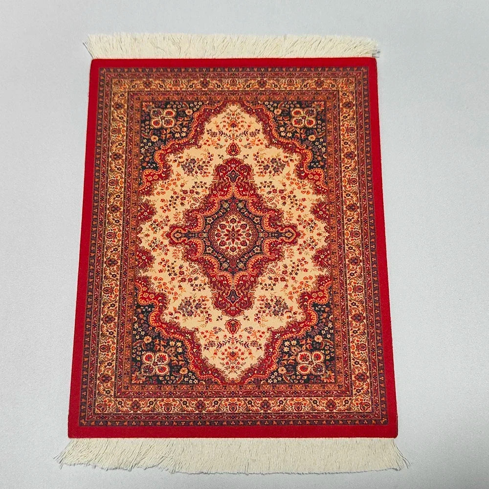 tapis souris motif fleurs persan classique caoutchouc antidérapant informatique bleu