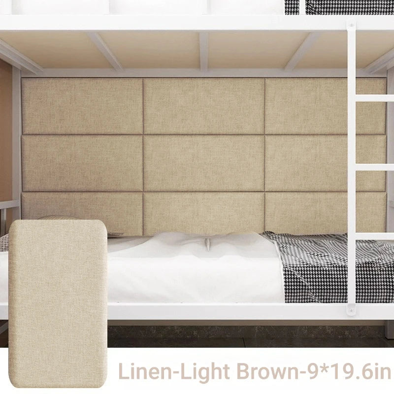 panneaux décoratifs modernes tissu lin adhésifs résistants l'eau beige clair 35cm 50cm 2pcs 4pcs