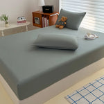 housse lit simple double king queen rose clair coton polyester moderne drap housse matelas